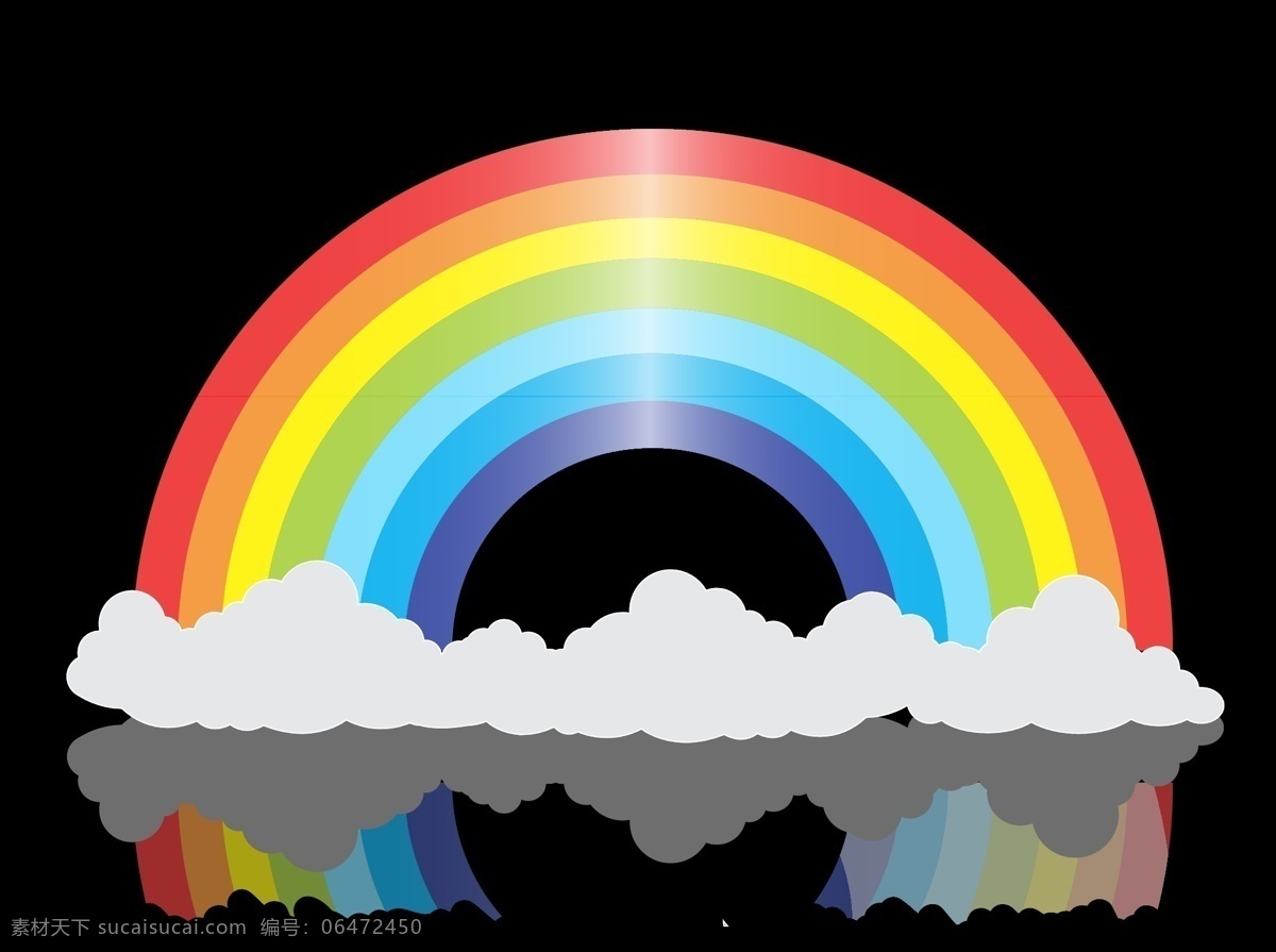 卡通 彩虹 矢量 云彩 矢量素材 设计素材