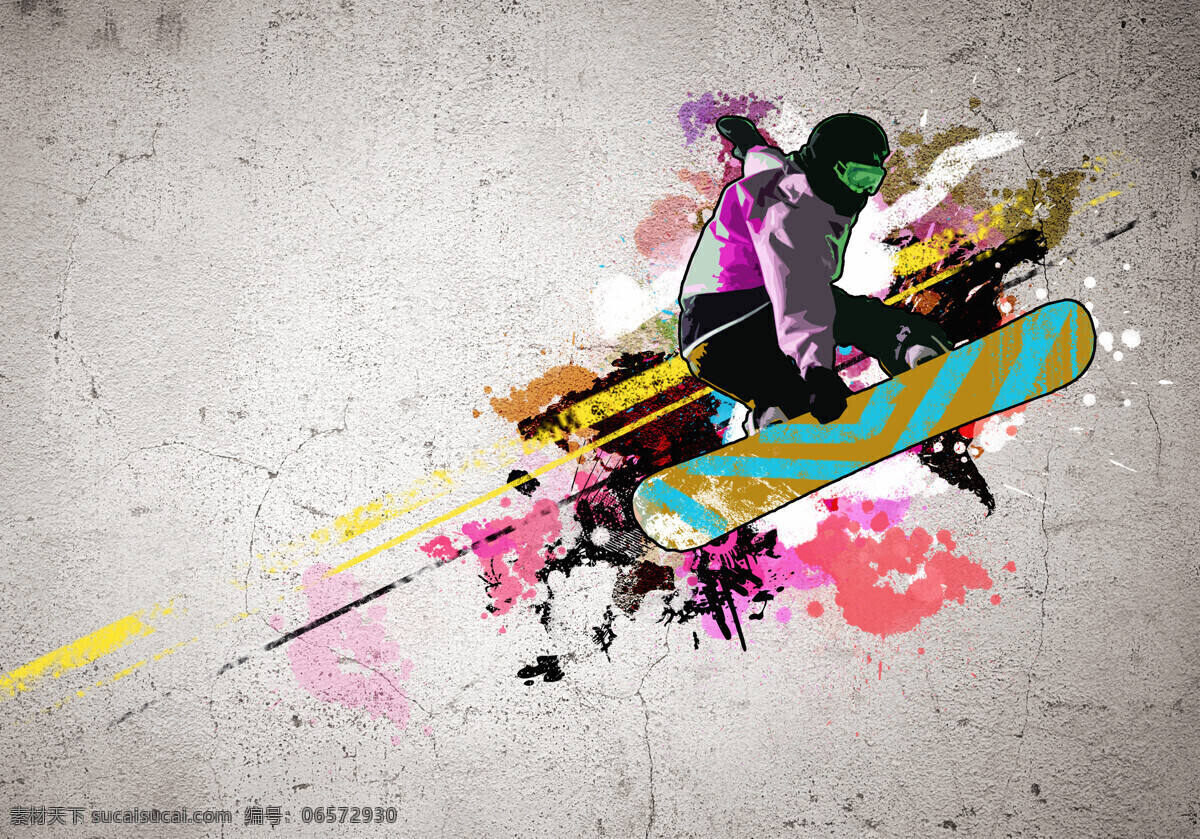 滑雪 男性 插画 滑雪运动 体育插画 运动员插画 水彩墨迹 墨迹喷溅 涂鸦插画 人物漫画 人物插图 男性插画 其他艺术 文化艺术