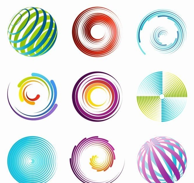 3d 动感 线条 logo 圆形 球体 球形 标识 标志 装饰 矢量 图标 小图标 标识标志图标