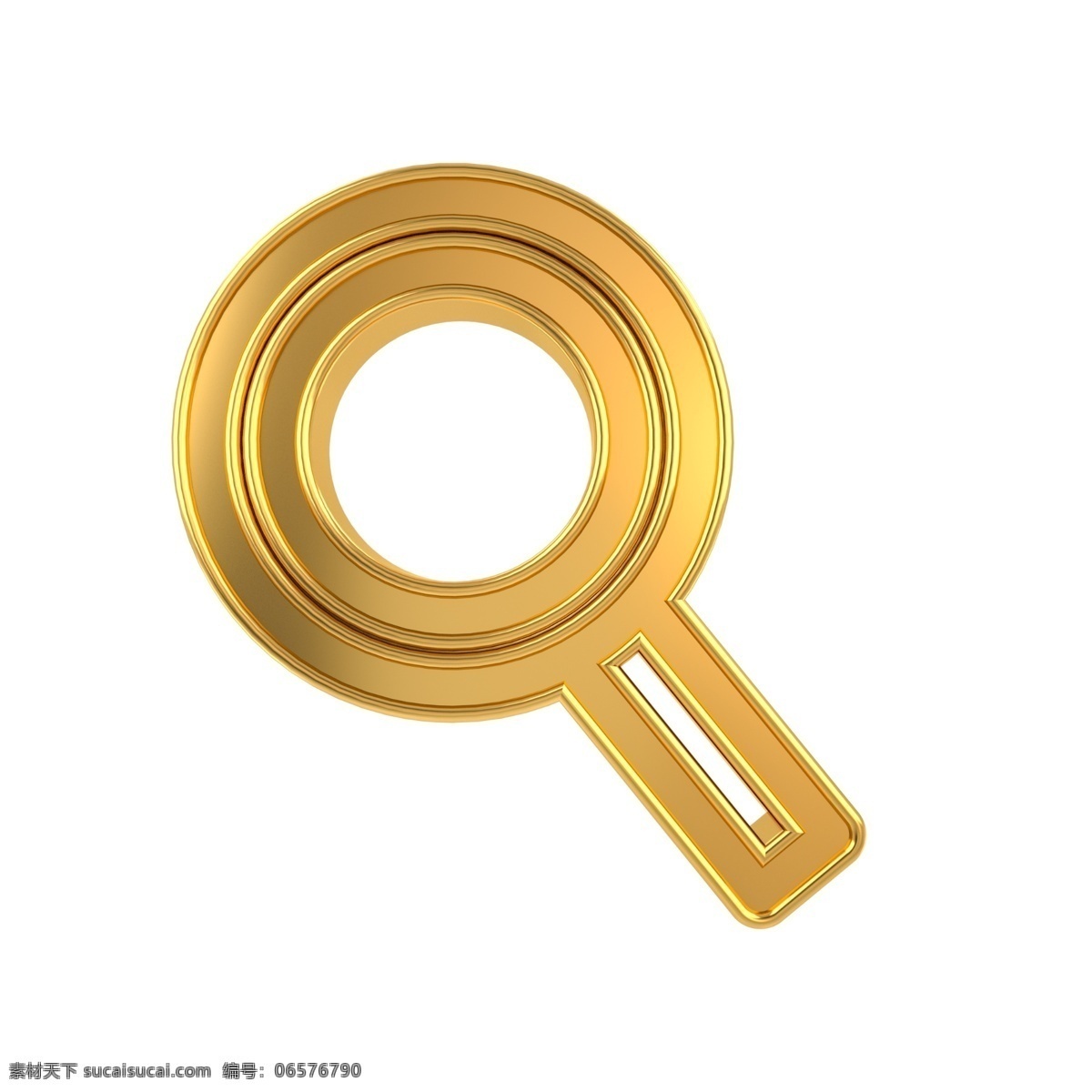 c4d 金属 立体 搜索 图标 3d 金属质感 金色 网页ui 网页设计 常用 搜索图标 放大镜