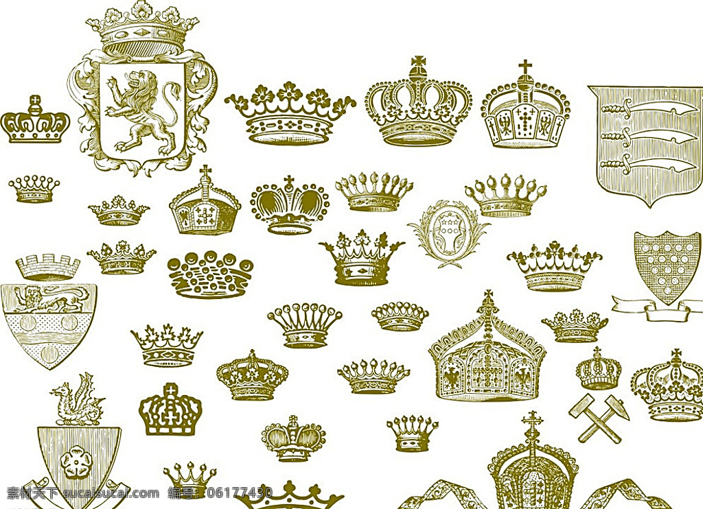 皇冠素材 皇冠 王冠 矢量皇冠 皇冠元素 珠宝金色皇冠 珠宝首饰 标志图标 其他图标 白色