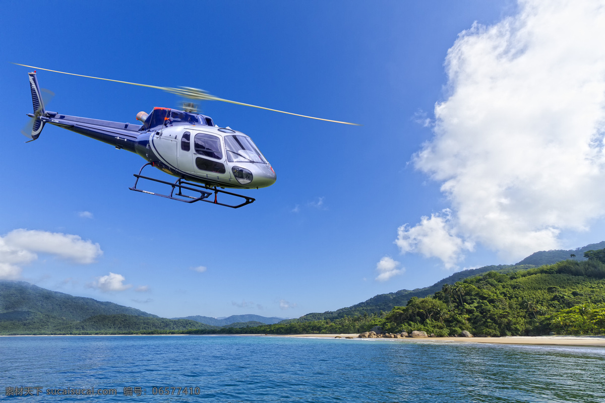 直升机 交通工具 现代科技 飞机 飞行 蓝天 白云