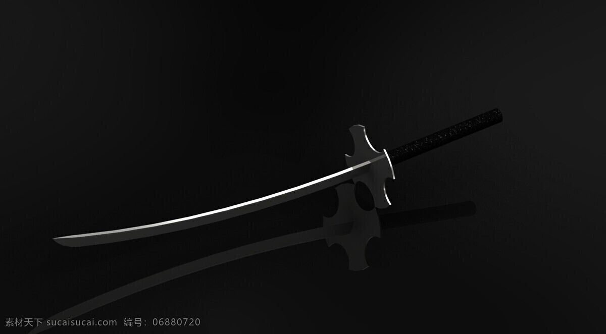 武士刀 刀 剑 三维 叶片 刀的武器 3d模型素材 其他3d模型