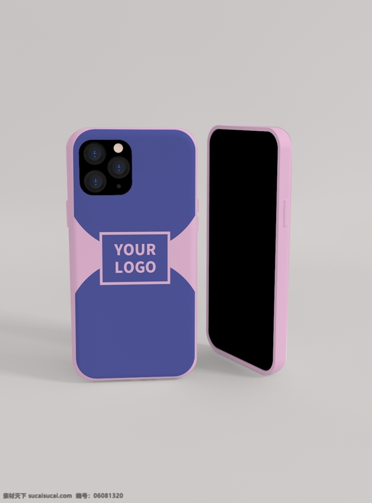 原创 模型 iphone pro 手机壳 样机 智能图层 mockup 苹果手机 一键贴图 彩色手机壳 包装样机