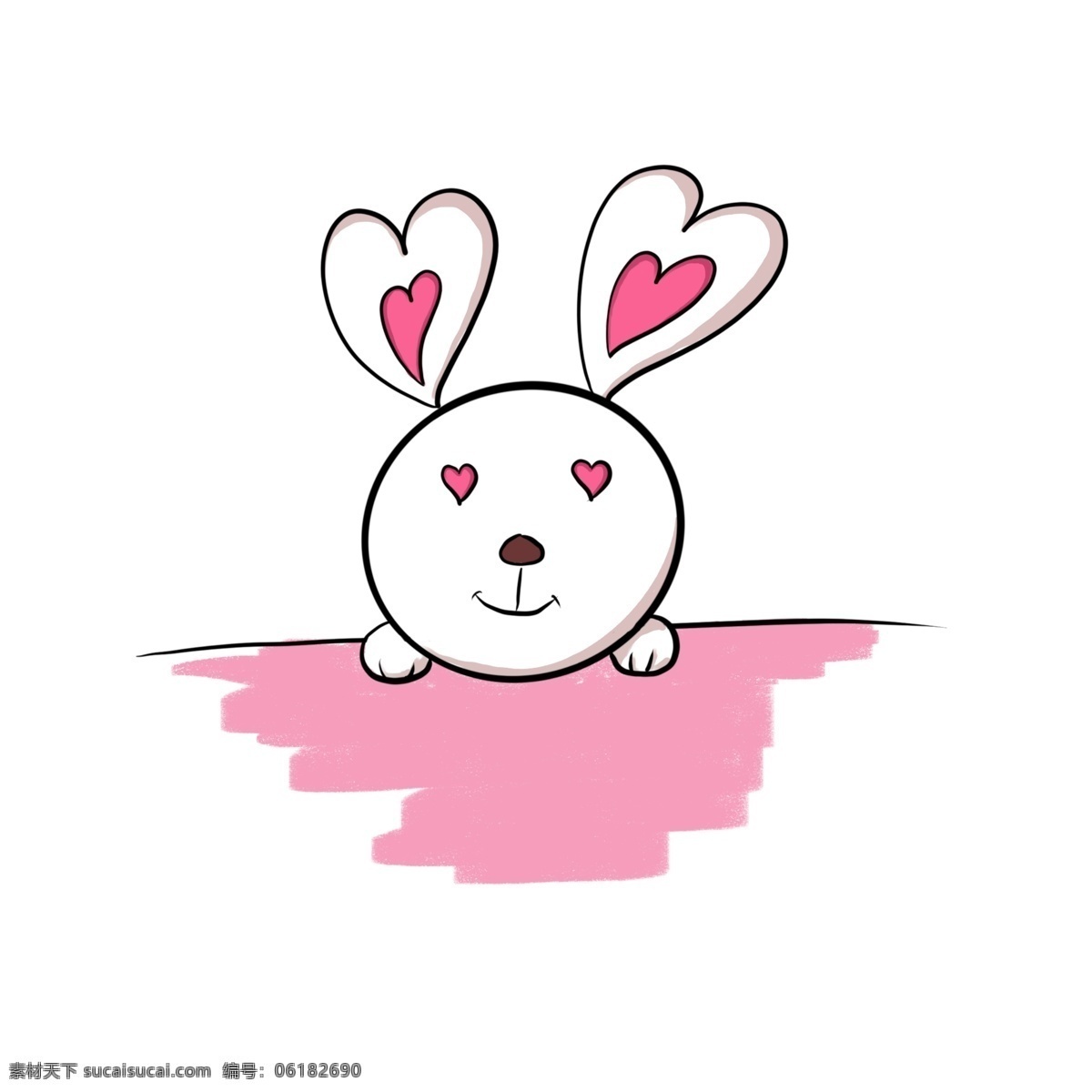 爱心 抱 兔子 红色的爱心 可爱的兔子 心形 卡通爱心 卡通小兔子 粉色的小兔子 立体爱心