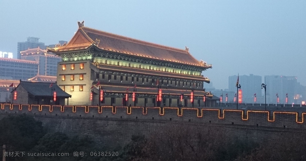 西安城门夜景 西安夜景 城门 门楼 彩灯 彩灯展 西安城墙 旅游日记 旅游摄影 国内旅游