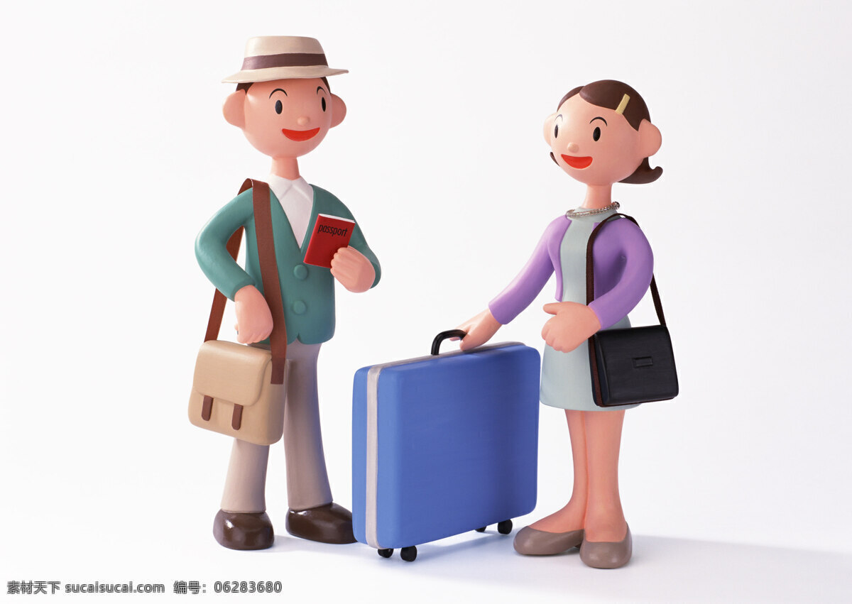 两 夫妻 旅游图片 儿童图片 卡通人物 旅游 手工 卡通