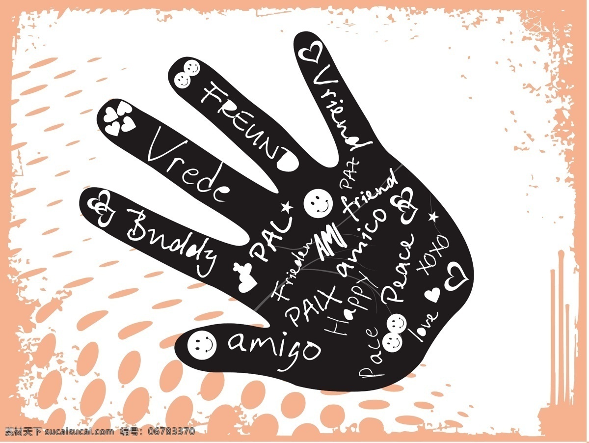 摘要 垃圾 背景 hand6 矢量图 花纹花边