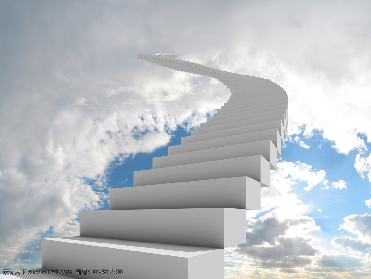 通往 天空 云梯 天堂之路 蓝天白云 云海 阳光 梯子 楼梯 阶梯 通向 通道 室内设计 环境家居