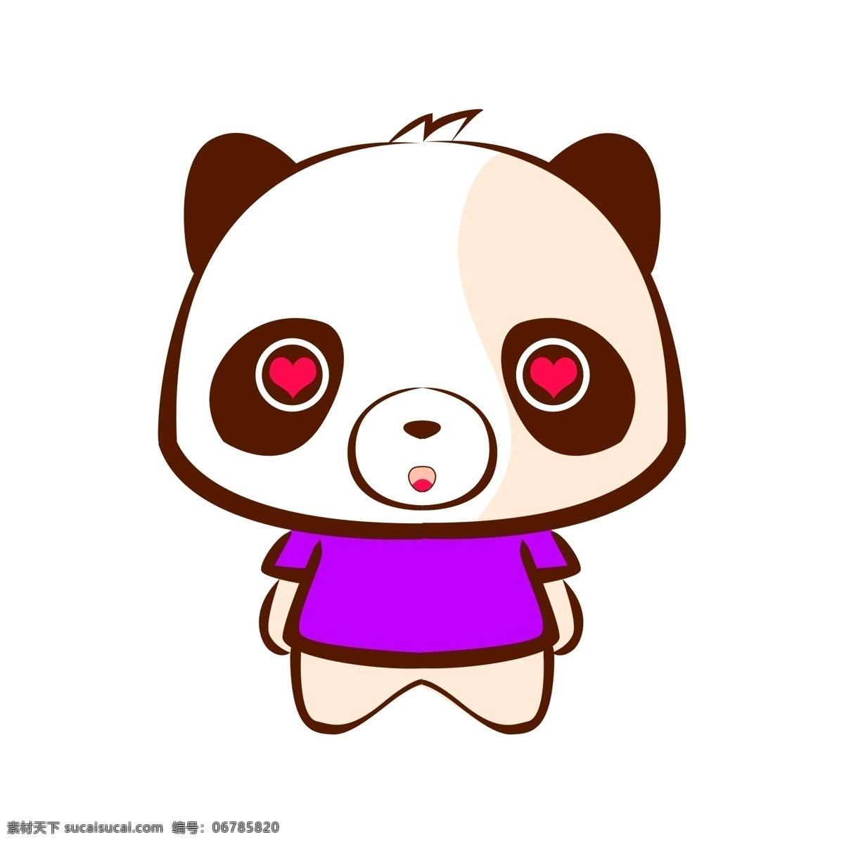 熊猫 心动 表情 包 表情包 可爱 爱心 表情设计