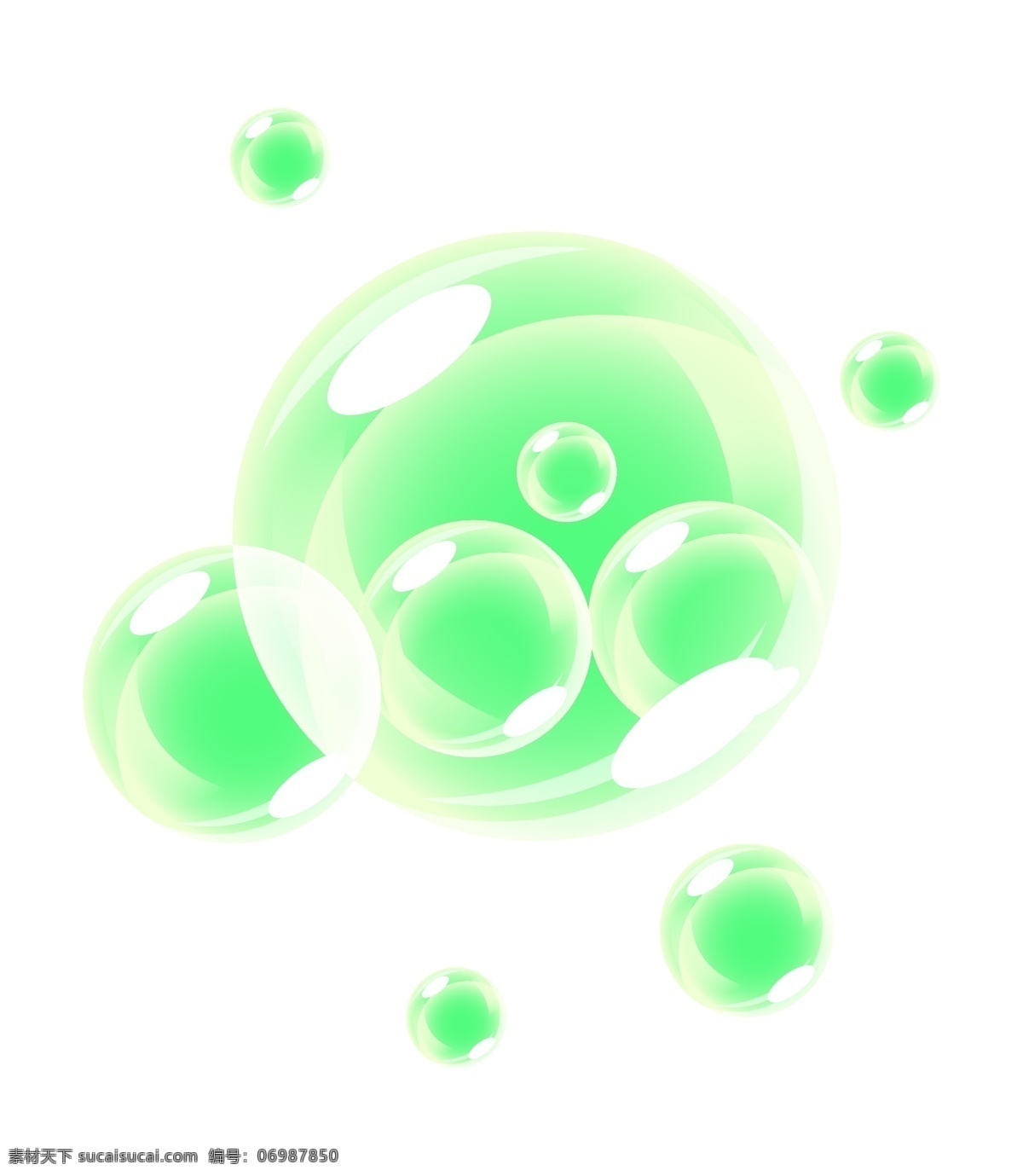 晶莹 漂浮 气泡 插画 绿色的气泡 卡通插画 气泡插画 泡泡插画 晶莹的泡泡 美丽的泡泡 白色的气泡