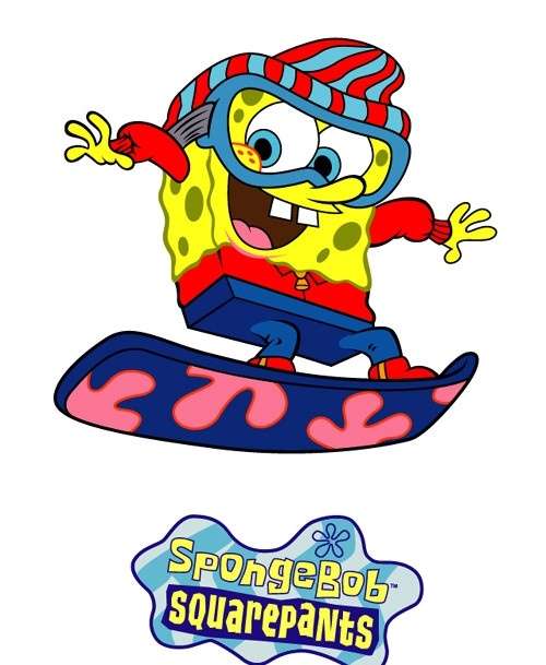 海绵宝宝 滑雪 矢量 spongebob 海洋生物 生物世界
