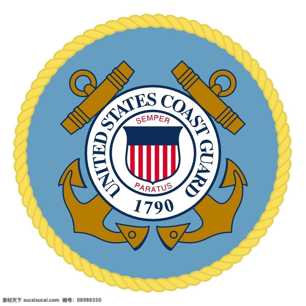 美国 海岸 警卫队 岸 联合的 警卫 状态 矢量图 其他矢量图