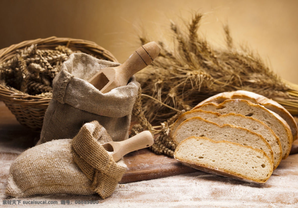 面包 小麦粉 烘培食品 食物 小麦 外国美食 餐饮美食