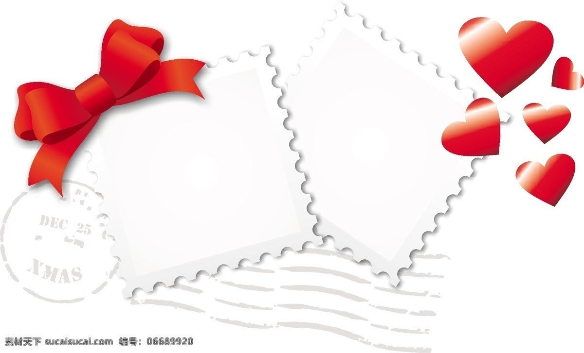 情人节元素 情人节 红色 纸张 标签 爱心 七夕 信纸 白色