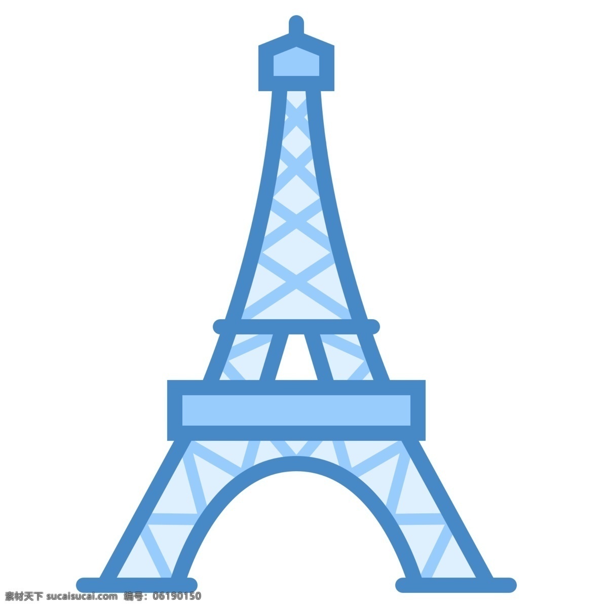 蓝色 卡通 艾菲尔铁塔 免 抠 透明 埃菲尔铁塔 元素 图形 巴黎海报图片 巴黎 塔 广告 巴黎塔海报图