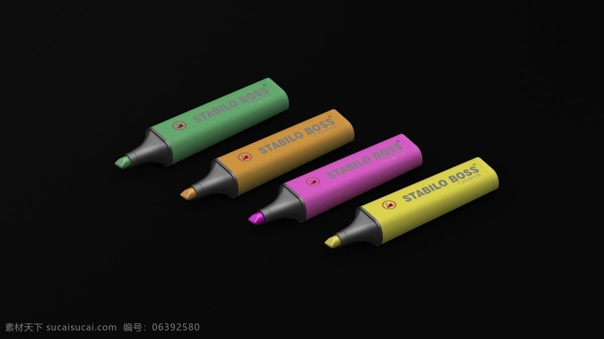 天鹅 记号笔 笔 文具 荧光笔 3d模型素材 家具模型