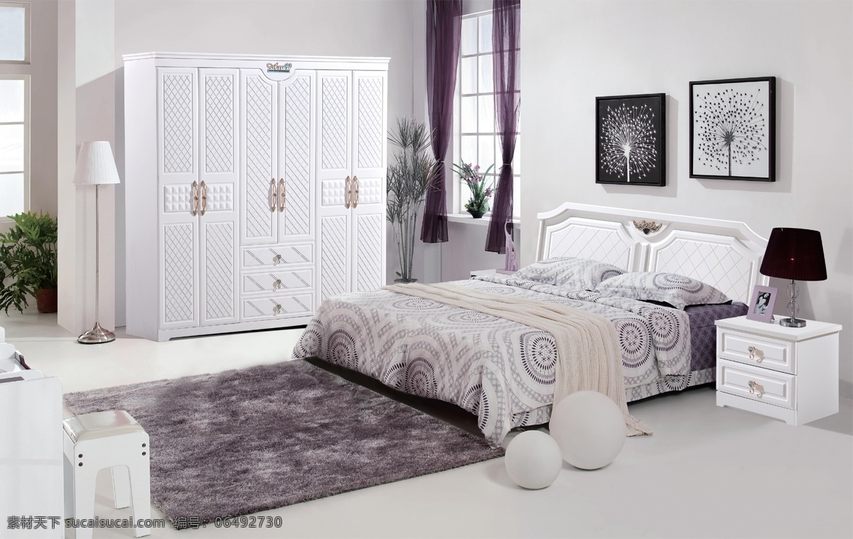 板式家具 实木床 床 家具 白色系列家具 板式套房 分层 背景素材