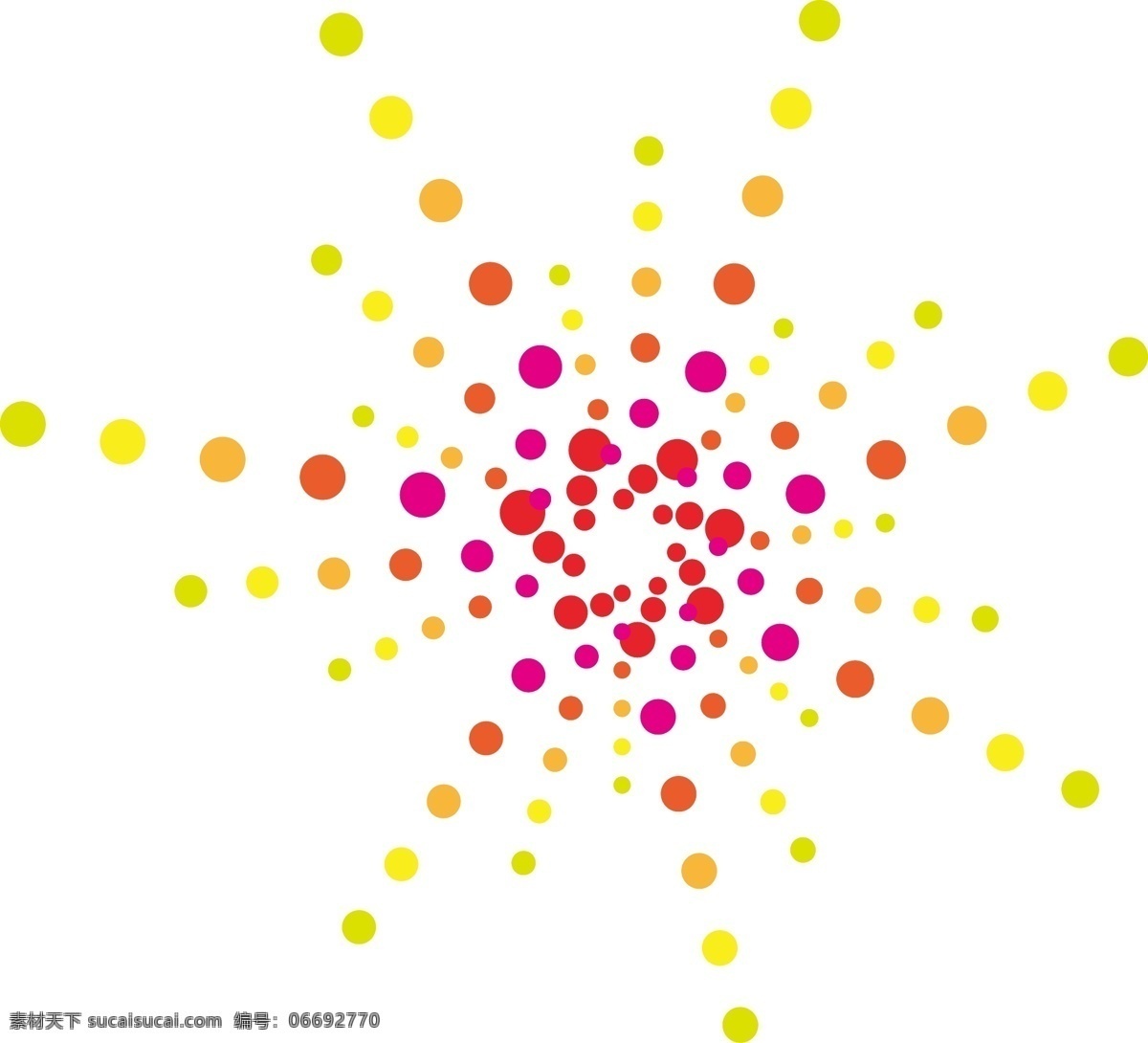 彩色 放射状圆点 共享 爆炸 渐变 标志图标 其他图标