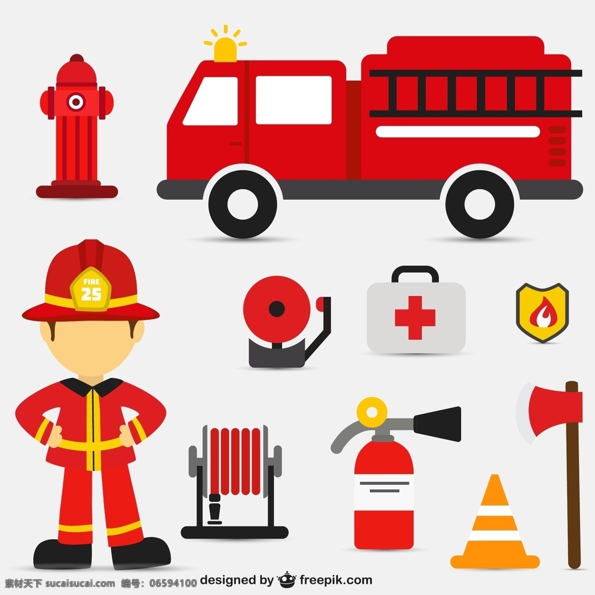 灭火器 安全帽 警 消防 用具 消防车 消防用具 急救箱