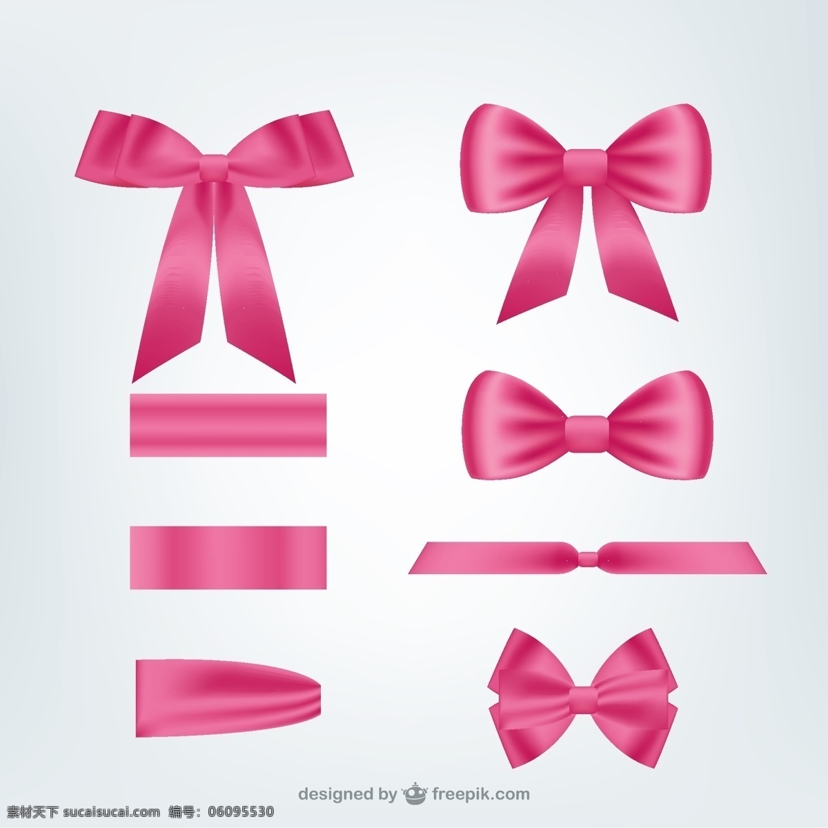 粉红色的丝带 丝带 粉红色 蝴蝶结 矢量 背景 海报