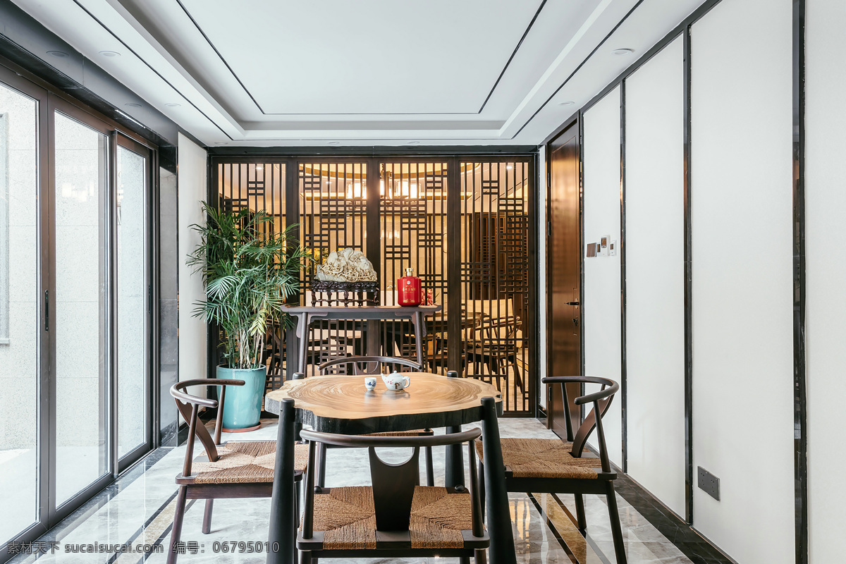 新中式餐厅 新中式风格 装饰设计 高档装饰 现场实图 实景图 新 中式 建筑园林 室内摄影