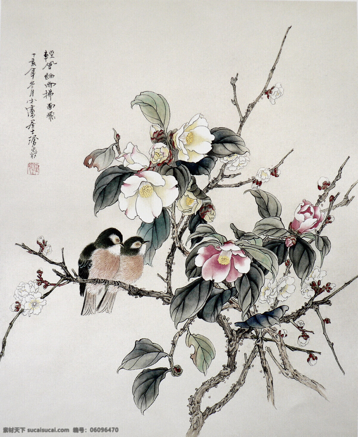 金涌焱 轻风细而拂面 国画 工笔画 工笔花鸟 花鸟 绘画书法 文化艺术