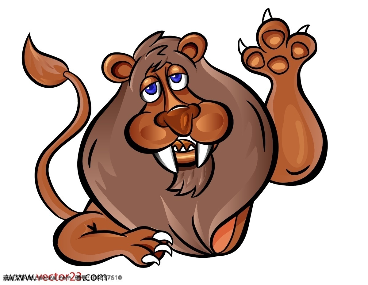 褐色 动物 卡通 狮子 卡通狮子