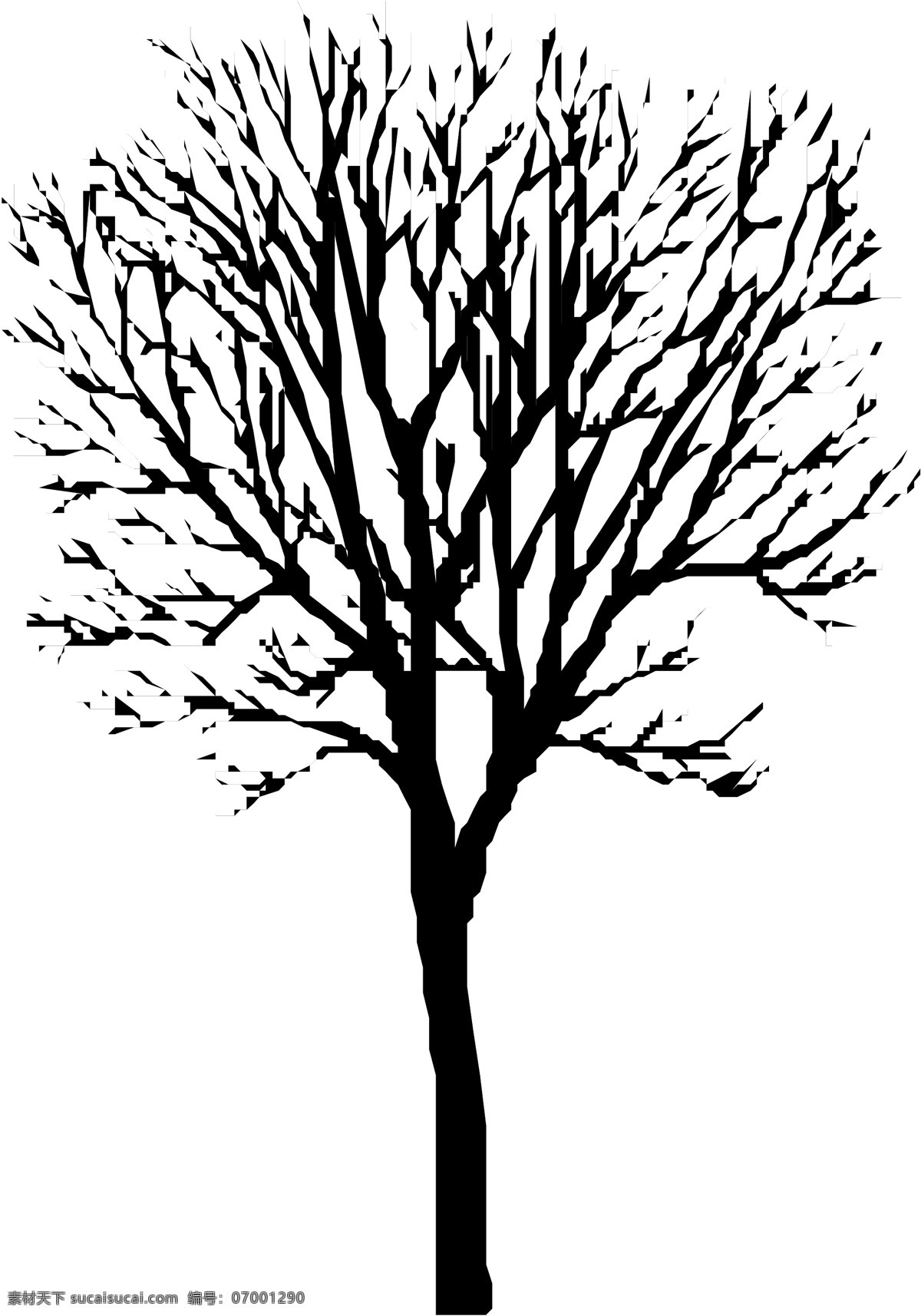 树木 矢量植物 矢量 eps0319 设计素材 树木世界 矢量图库 白色