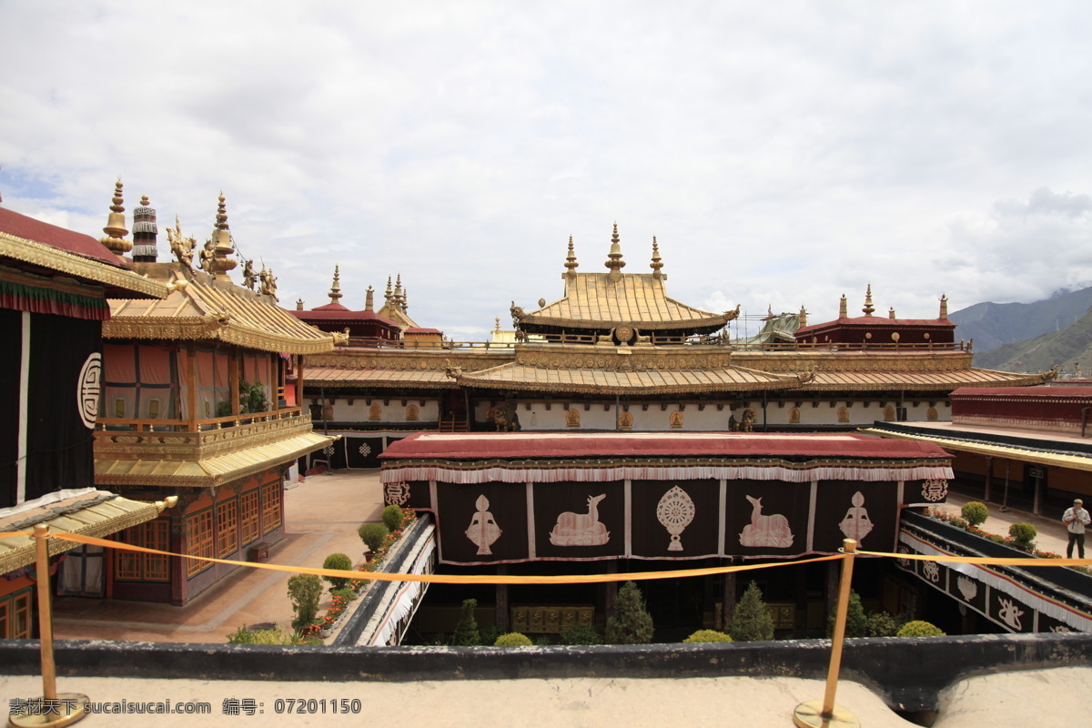 大昭寺 佛教 文化艺术 屋顶 西藏 信仰 宗教信仰 佛教建筑 藏族建筑 拉萨