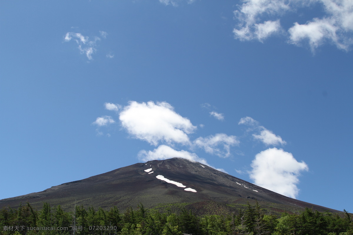 富士山 日本富士山 富士山的云 日本 日本旅游 风景名胜 自然景观 蓝色