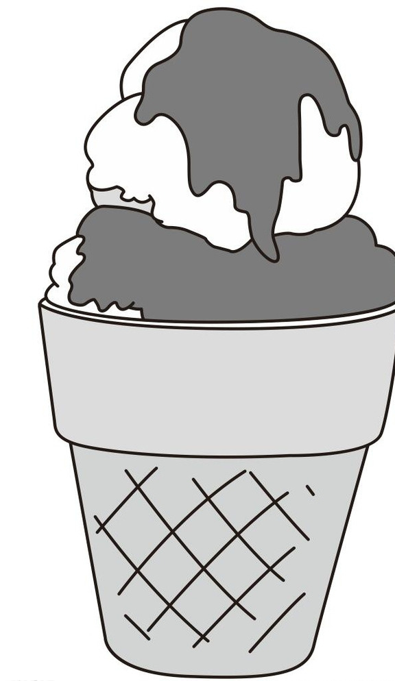 冰淇淋 矢量 体育 运动 活动 插画 简笔画 线条 线描 简画 黑白画 卡通 手绘 简单手绘画 生活百科矢量 生活百科 餐饮美食 白色