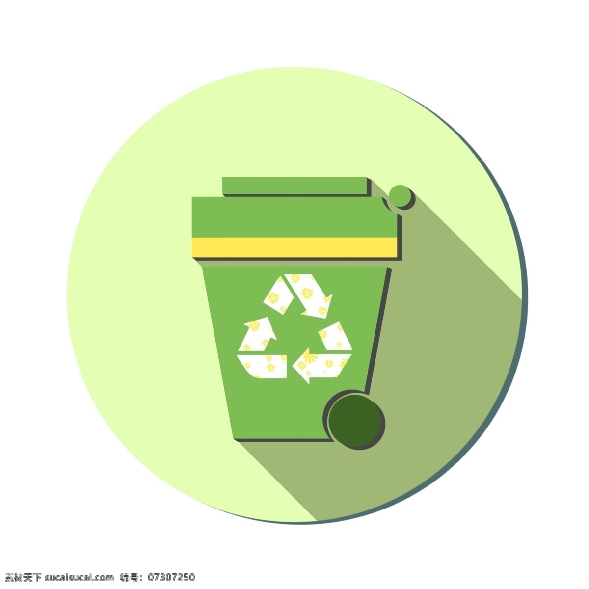 回收 环保 垃圾桶 绿色 军绿色 可回收 低碳环保 简约的 简约风格 可爱的 卡通的