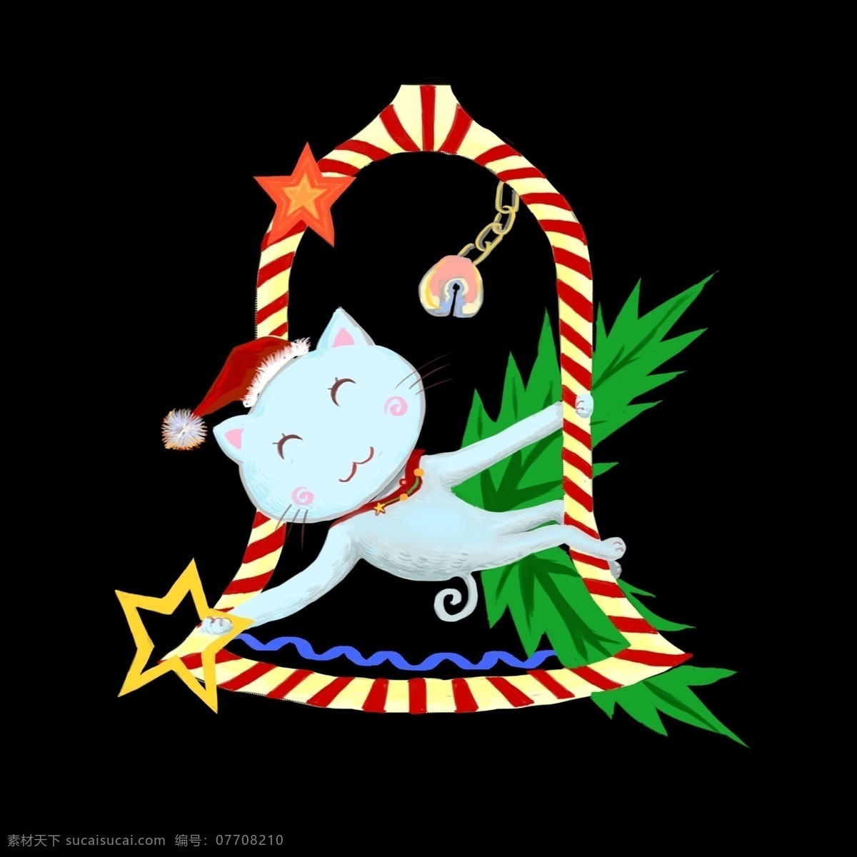 原创 圣诞 元素 铃铛 当当 猫 圣诞礼物 圣诞元素 圣诞节 猫咪 圣诞铃铛 当当猫 圣诞标签 叮当 摇摆