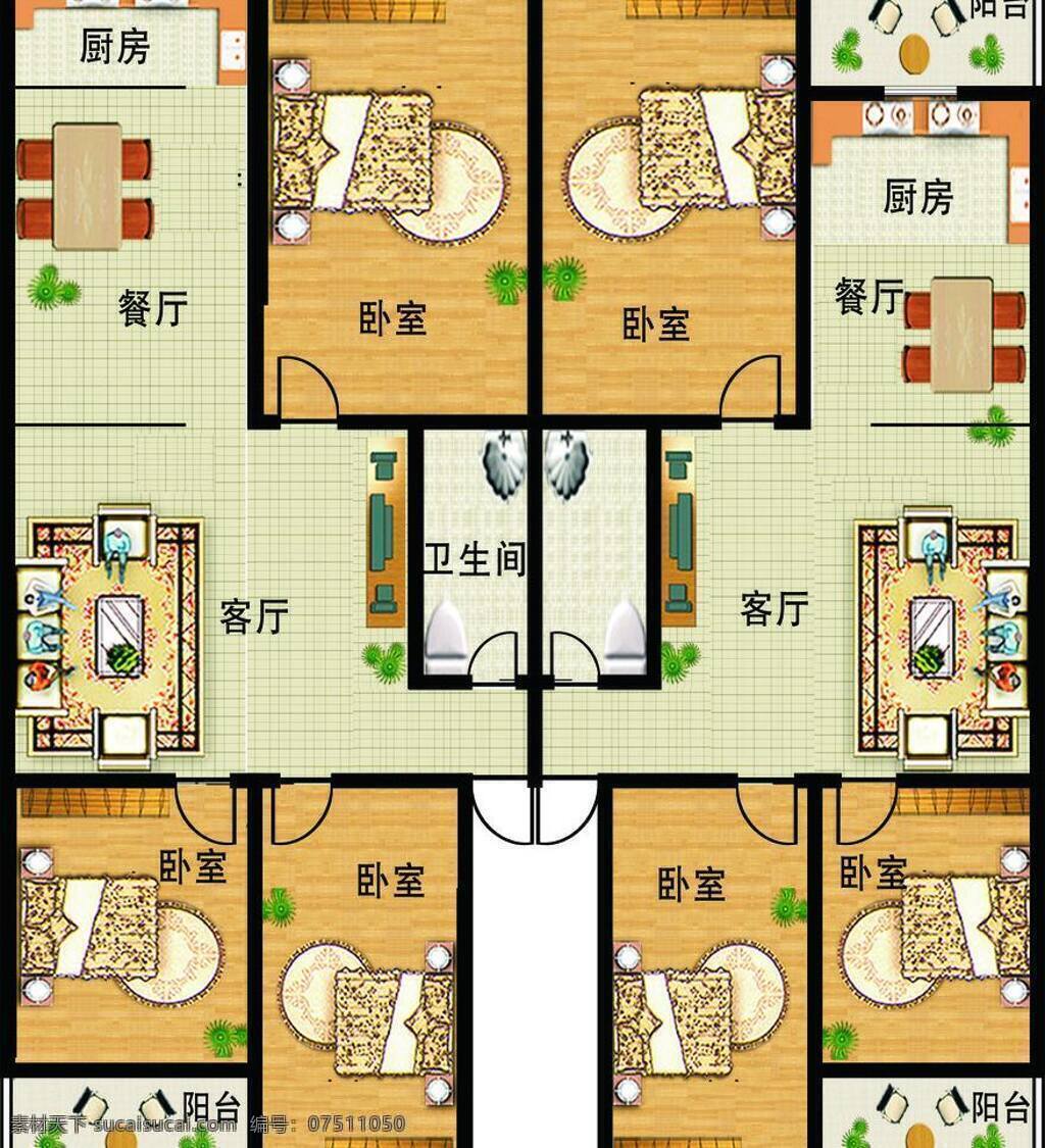 餐厅 餐桌 草 厨房 地板 电视 分层 户型图 户型 图 矢量 模板下载 卧室 客厅 阳台 卫生间 沙发 室内设计 建筑家居 家居装饰素材