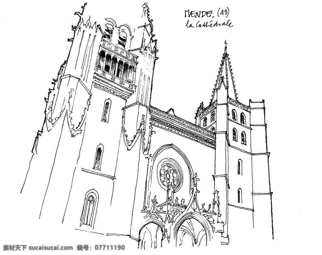 欧式 建筑 外部 效果图 手绘图 图纸 平面图 城堡 建筑施工图 建筑平面图 欧式建筑 建筑效果图