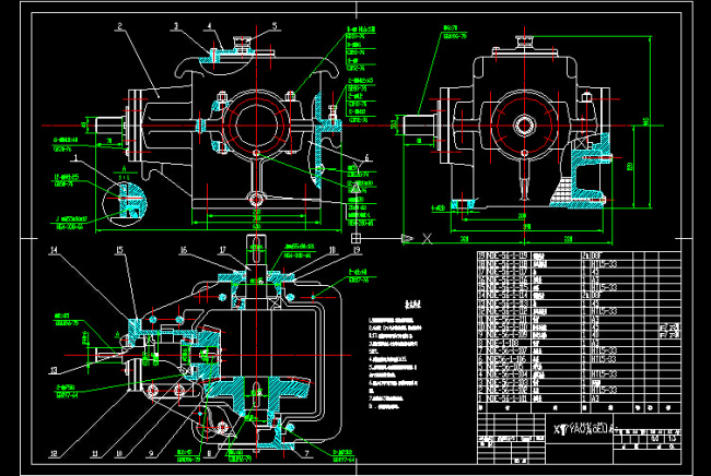 mde 一级 圆锥 齿轮 减速器 cad 图纸 减速机图纸 机械设备 dxf文件 减速器图纸 cad素材