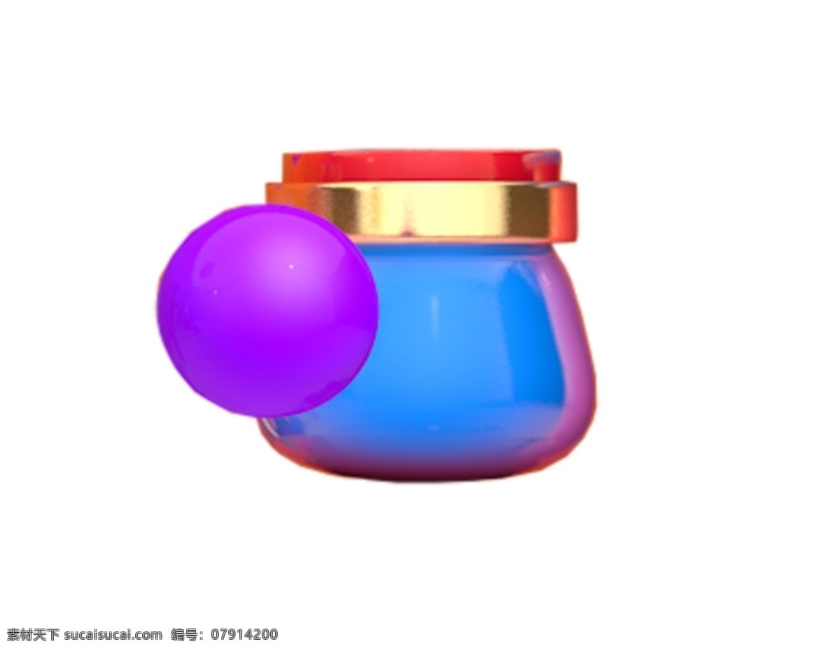 紫色 球 蓝色 瓶子 紫色球