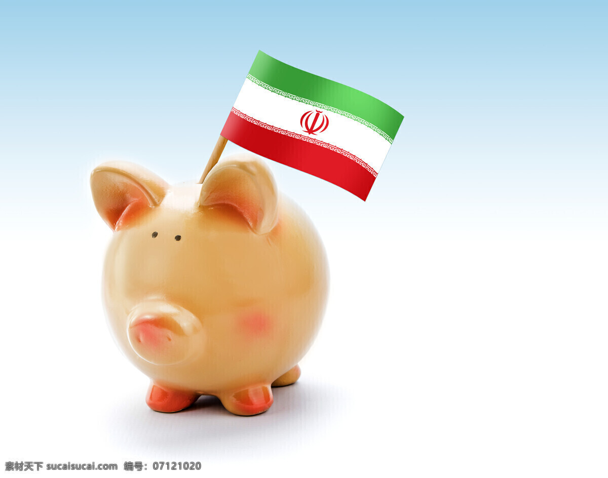 伊朗 国旗 存钱罐 伊朗主题 波斯文化 小猪 伊朗国旗 地图图片 生活百科