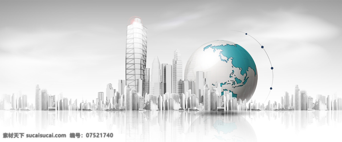 简约 房地产 地球 淘宝 全 屏 banner 背景 建筑 飞机 房产 大气 高楼