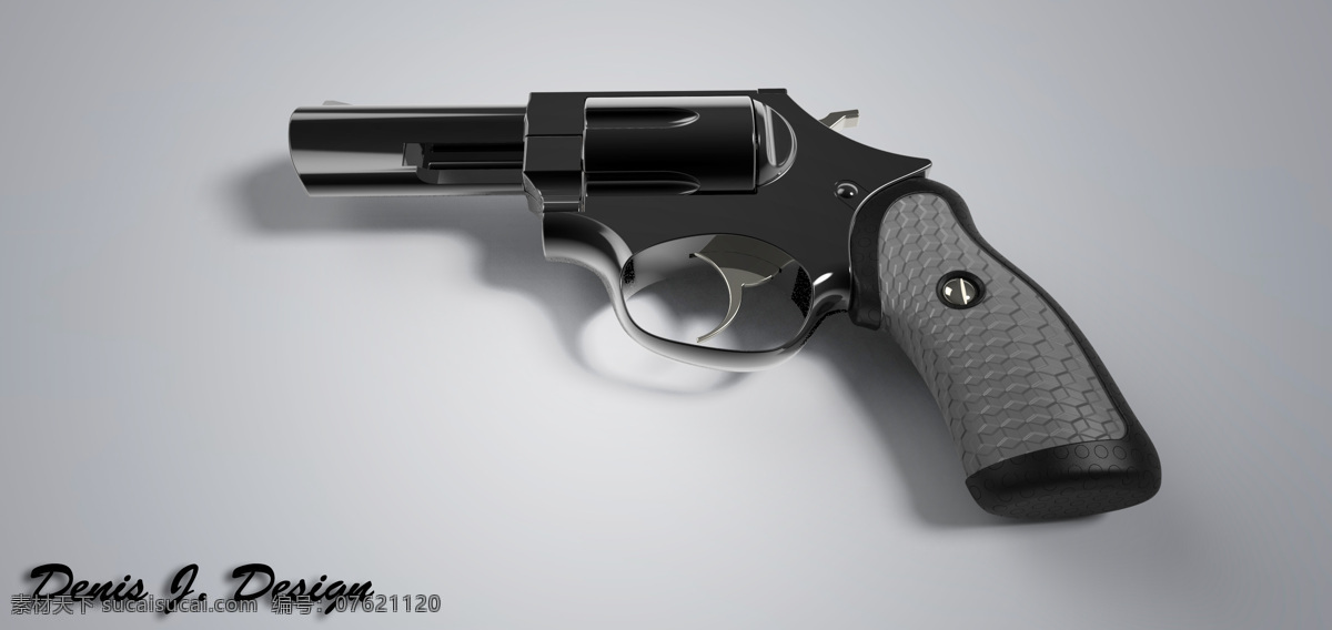 鲁格 38 特殊 左轮手枪 3d模型素材 建筑模型