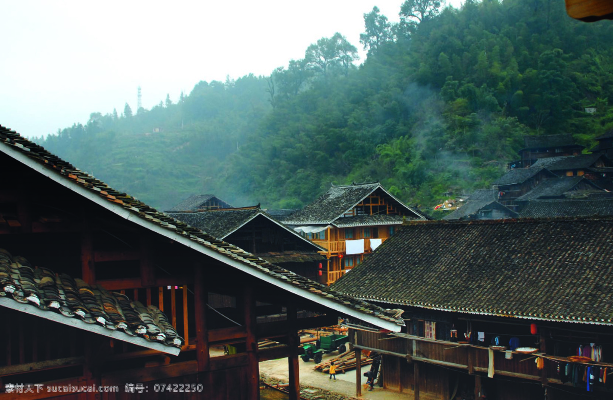 苗寨民居 苗寨 岜沙 剃头 凯里 贵州 旅游摄影 人文景观 摄影图库 300