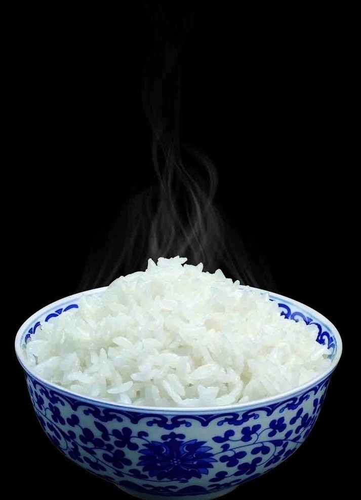 米饭 碗 热气 食品分层 分层 源文件