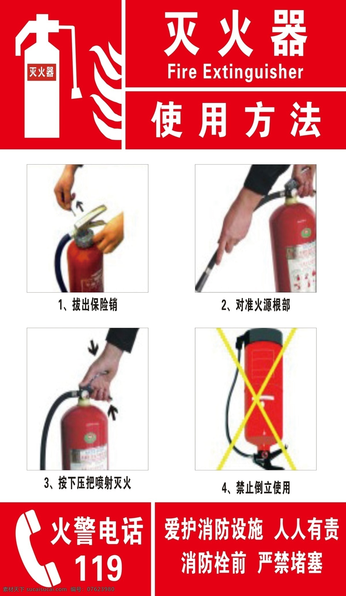 灭火器存放处 灭火器指示 灭火器指示点 火警电话 温馨提示 灭火器使用法 使用方法 灭火器图例 使用图例
