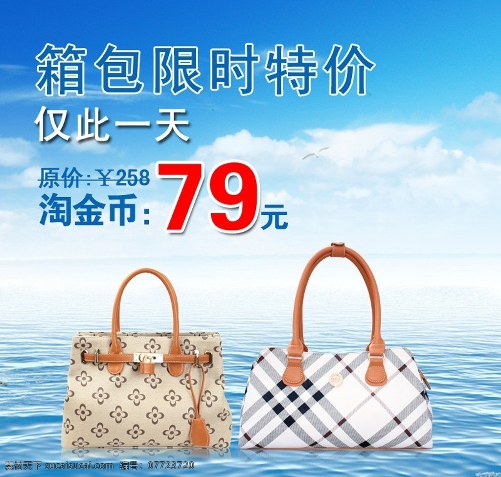 女包特价网页 箱包限时特价 淘宝 女包 直通车 包包 钻占 海 鸟 其他模板 网页模板 源文件