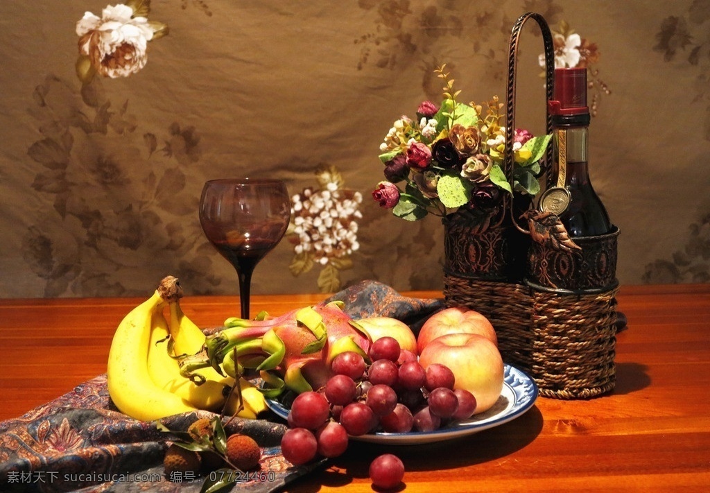 静物摄影 水果 静物 葡萄 酒杯 红酒 文化艺术
