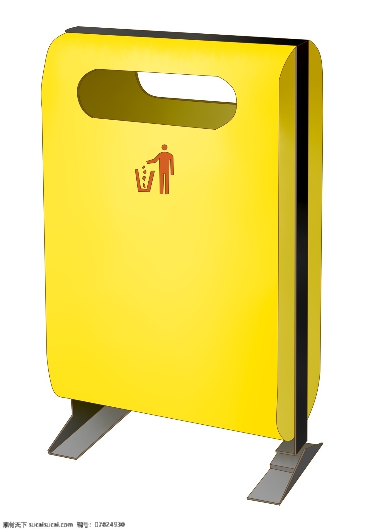 创意 垃圾桶 清洁 卫生 卫生日 创意垃圾桶 垃圾桶垃圾箱 黄色垃圾箱 打扫卫生 清洁卫生 插画