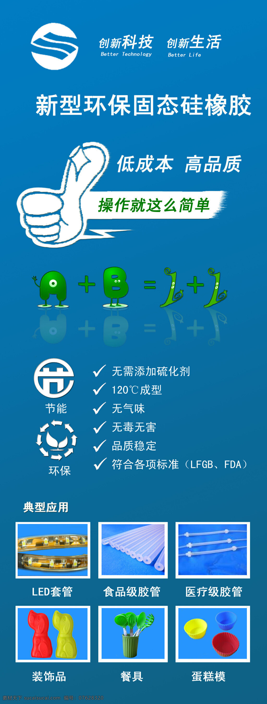 化工行业 易拉宝 海报 化工 蓝色