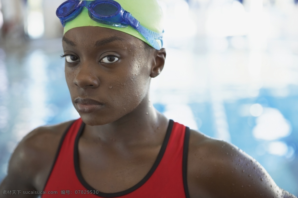 黑人 游泳 运动员 体育运动 体育项目 体育比赛 外国人 女性 游泳运动员 摄影图 高清图片 生活百科