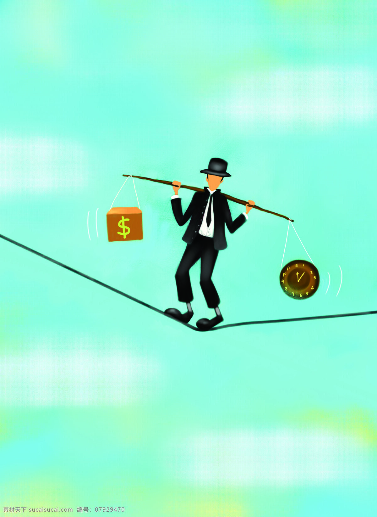 商务免费下载 插画 金钱 卡通 梦想 商务 印象 寓意 拜金主义 商务金融
